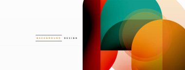 Yuvarlak üçgen çizgileri ve daireleri şekillendirir. Duvar kağıdı afişi arkaplanı veya iniş sayfası için Geometrik vektör çizimi