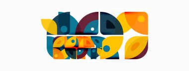 Çizgiler, kareler, daireler ve üçgenler. Duvar kağıdı, pankart, arkaplan, sunum veya iniş sayfası için Geometrik soyut arkaplan