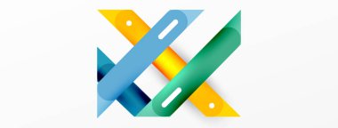 Arka plan dinamik çizgileri geometrik duvar kağıdı. Duvar kağıdı afişi ya da iniş sayfası için çizgili kompozisyon vektör illüstrasyonu