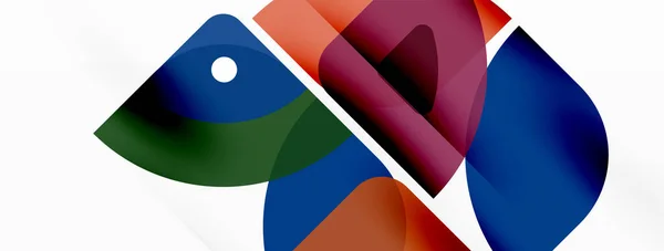 Fundo Abstrato Geométrico Mínimo Colorido Forma Triângulo Com Elementos Redondos —  Vetores de Stock