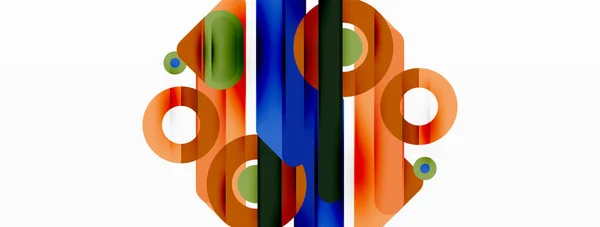 Лінії Геометричного Фону Смужки Кільця Композиція Бізнес Шаблон Шпалер Банерів — стоковий вектор