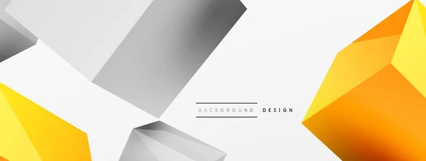 Vector Abstract Background Flying Cubes Composition Trendy Techno Business Template — Stock vektor