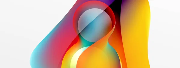 Fluid Abstract Background Liquid Color Gradients Composition Shapes Circle Flowing — Archivo Imágenes Vectoriales