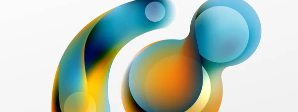 Fluid Abstract Background Shapes Circle Flowing Design Wallpaper Banner Background — Archivo Imágenes Vectoriales