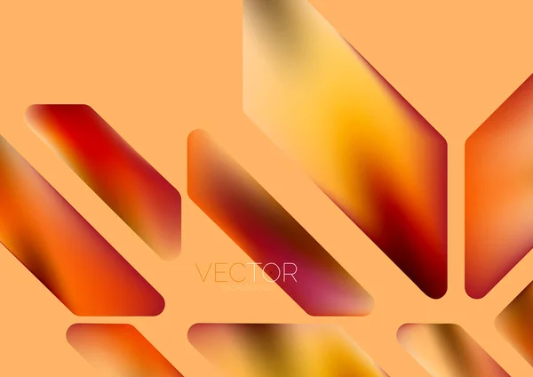 Fluid Color Dynamic Geometric Shapes Abstract Background Vector Illustration Wallpaper — Image vectorielle