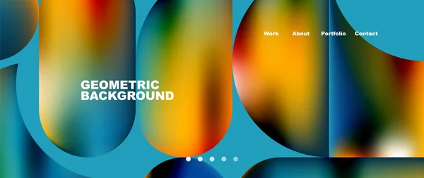 Minimal Geometric Abstract Background Vector Illustration Wallpaper Banner Background Landing — Vettoriale Stock
