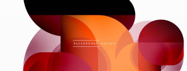 Yuvarlak üçgen çizgileri ve daireleri şekillendirir. Duvar kağıdı afişi arkaplanı veya iniş sayfası için Geometrik vektör çizimi