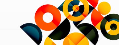 Renkli çember soyut arkaplan. Duvar kağıdı, afiş, sunum, arkaplan şablonu