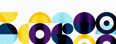 Renkli çember soyut arkaplan. Duvar kağıdı, afiş, sunum, arkaplan şablonu