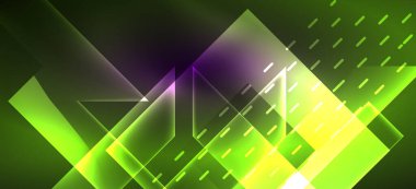 Arka plan duvar kağıtları, parlak çizgiler ve geometrik şekiller. Yapay Zeka teknolojisi, engelleme zinciri, iletişim, 5G, bilim, iş ve teknoloji konsepti için koyu duvar kağıdı