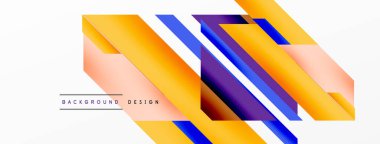 Minimum geometrik soyut arkaplan. Dinamik 3D çizgi kompozisyonu. Duvar kağıdı, afiş, arkaplan veya iniş için moda tekno iş şablonu