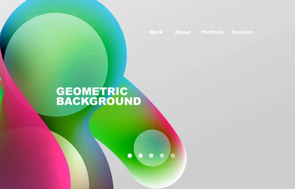 Abstract Liquid Background Your Landing Page Design Web Page Website — ストックベクタ