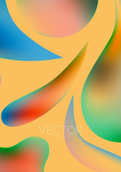 Fluid Water Drop Shape Composition Abstract Background Vector Illustration Banner — Vettoriale Stock