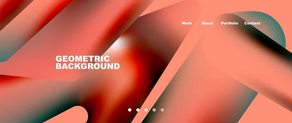 Colorful Geometric Background Landing Page Vector Illustration Wallpaper Banner Background — Vector de stock