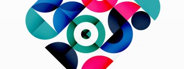 Renkli çember soyut arkaplan. Duvar kağıdı, afiş, sunum, arkaplan şablonu