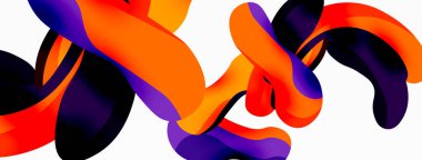 Yaratıcı geometrik duvar kağıdı. Sıçrama şekilleri kompozisyon arkaplanı. Duvar kağıdı, afiş, arkaplan veya iniş için tekno iş şablonu