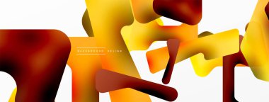 Renkli parlak soyut şekiller kompozisyonu. Duvar kağıdı, afiş, arkaplan, kart, kitap illüstrasyonu, iniş sayfası için dijital ağ geleceksel şablonu