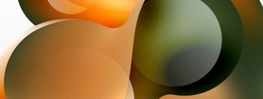 Fluid abstract background. Liquid color gradients composition. Round shapes and circle flowing design for wallpaper, banner, background or landing