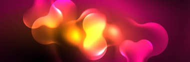 Magic neon glowing lights abstract background wallpaper design, vector illustration