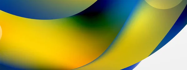 Fluid Abstract Background Liquid Color Gradients Composition Shapes Circle Flowing — Stockový vektor