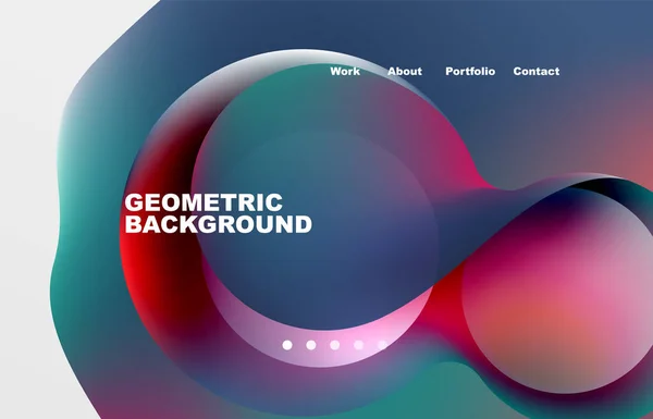 Abstract Liquid Background Your Landing Page Design Web Page Website — Vettoriale Stock