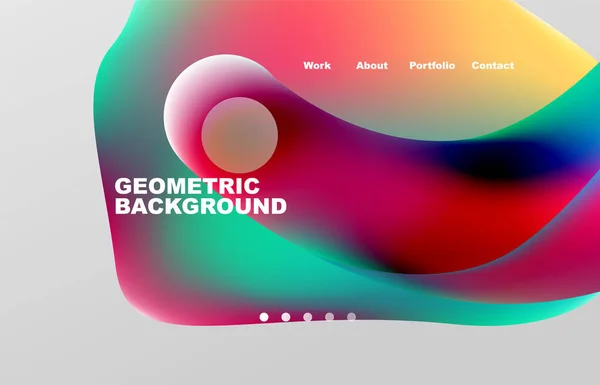 Abstract Liquid Background Your Landing Page Design Web Page Website — Image vectorielle