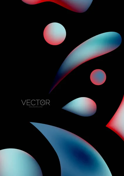 Fluid Shapes Vertical Wallpaper Background Vector Illustration Banner Background Landing — Stock vektor
