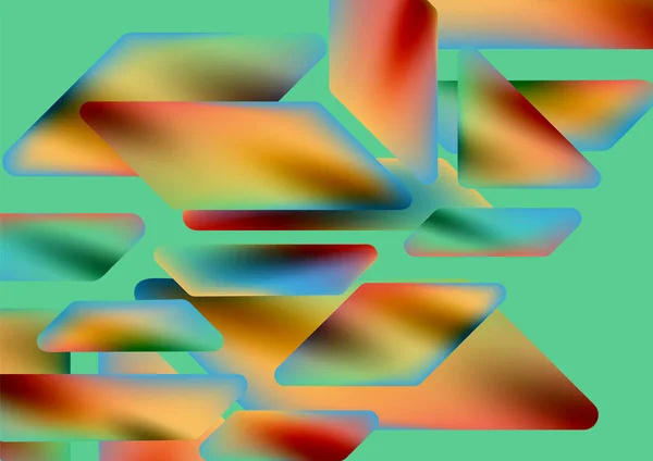 Колір Рідини Динамічних Геометричних Форм Абстрактного Фону Векторні Ілюстрації Шпалер — стоковий вектор