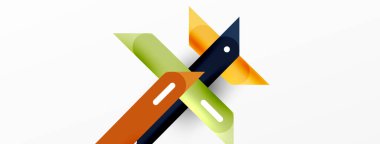 Arka plan dinamik çizgileri geometrik duvar kağıdı. Duvar kağıdı afişi ya da iniş sayfası için çizgili kompozisyon vektör illüstrasyonu