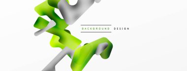 Renkli parlak soyut şekiller kompozisyonu. Duvar kağıdı, afiş, arkaplan, kart, kitap illüstrasyonu, iniş sayfası için dijital ağ geleceksel şablonu