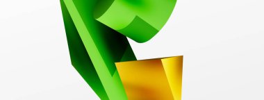 Vektör 3d soyut arkaplan. Şekiller 3 boyutlu üçgen ve silindir. Duvar kağıdı, afiş, arkaplan veya iniş için moda tekno iş şablonu