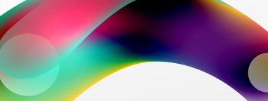 Fluid abstract background. Liquid color gradients composition. Round shapes and circle flowing design for wallpaper, banner, background or landing
