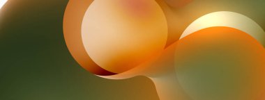 Fluid abstract background, round shapes and circle flowing design for wallpaper, banner, background or landing