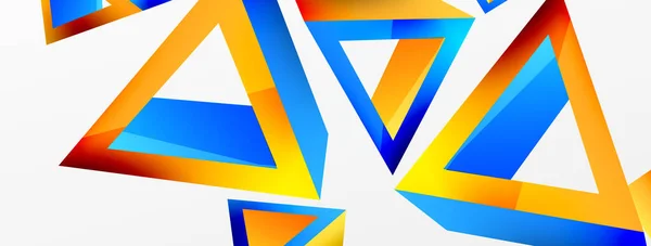 Triangle Abstract Background Basic Shape Technology Business Concept Composition Trendy — Stockvektor