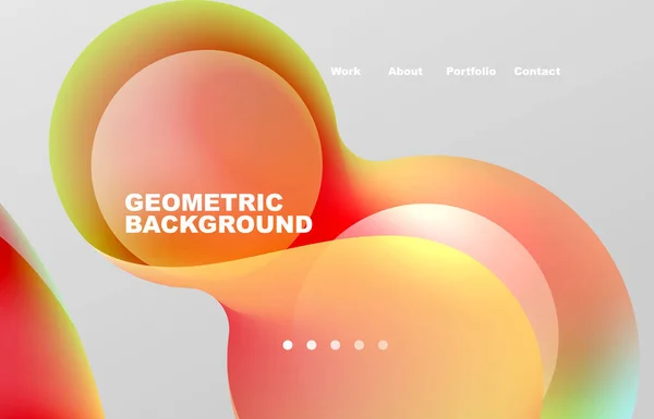 Abstract Liquid Background Your Landing Page Design Web Page Website — Vettoriale Stock