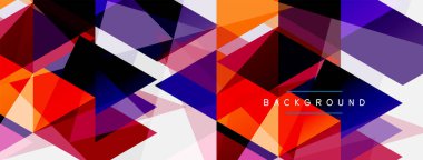 Renkli üçgen bileşimi, geometrik soyut arkaplan. Tekno veya iş konsepti, duvar kağıdı, afiş, arkaplan, iniş sayfası deseni