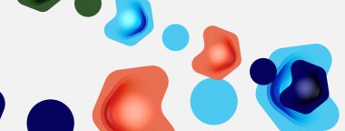 Beyaz arka planda renkli ok şekilleri. Minimum geometrik soyut arkaplan. Duvar kağıdı afişi veya iniş sayfası için vektör illüstrasyonu