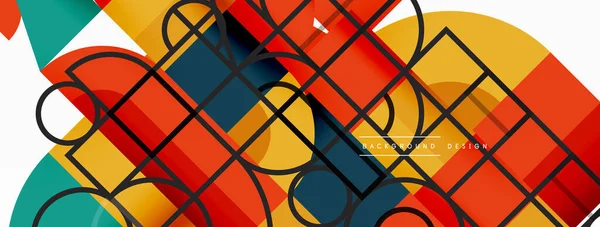 Минимальный Геометрический Абстрактный Фон Дизайн Квадрата Треугольника Современный Технологический Бизнес — стоковый вектор