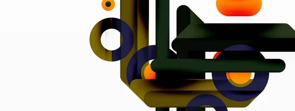 Геометрический Фон Линий Полосы Кольца Композиция Бизнес Шаблон Обоев Баннера — стоковый вектор