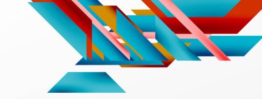 Minimum geometrik soyut arkaplan. Dinamik 3D çizgi kompozisyonu. Duvar kağıdı, afiş, arkaplan veya iniş için moda tekno iş şablonu