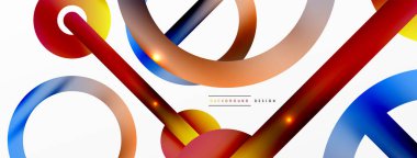 Çember bileşimi soyut arkaplan. Duvar kağıdı, afiş, arkaplan veya iniş için moda tekno iş şablonu