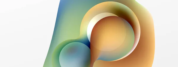 Fluid Abstract Background Shapes Circle Flowing Design Wallpaper Banner Background — 图库矢量图片