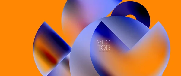 Circle Composition Abstract Wallpaper Background — Stockvector