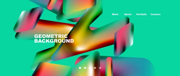 Colorful Geometric Background Landing Page Vector Illustration Wallpaper Banner Background — Image vectorielle