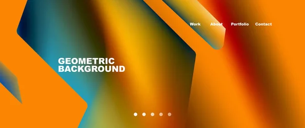 Abstract Geometric Landing Page Creative Background Wallpaper Banner Background Web — Stockvector