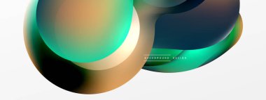 Fluid abstract background. Liquid color gradients composition. Round shapes and circle flowing design for wallpaper, banner, background or landing