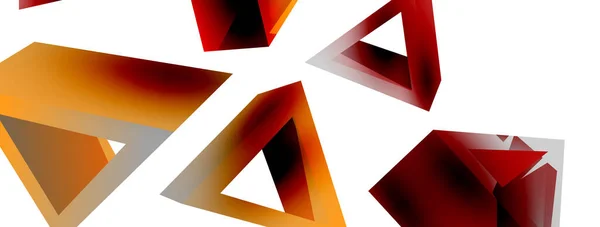 Triangle Abstract Background Vector Basic Shape Technology Business Concept Composition — Stok Vektör