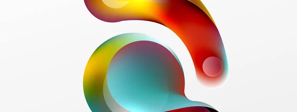 Fluid Abstract Background Liquid Color Gradients Composition Shapes Circle Flowing — Wektor stockowy