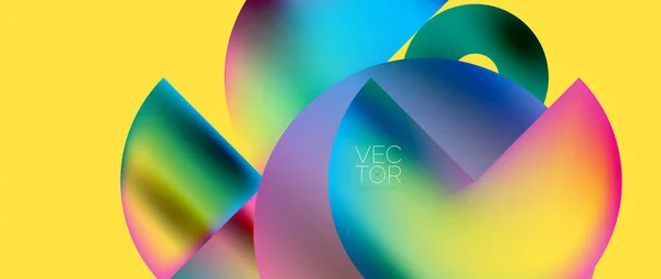 Circle Composition Abstract Wallpaper Background — Vettoriale Stock