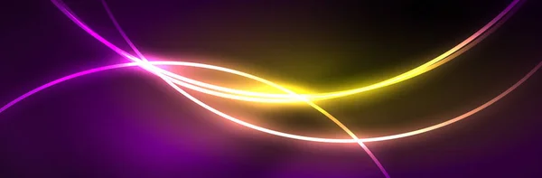 Сині Неонові Світяться Лінії Концепція Магічного Енергетичного Простору Світла Абстрактний — стоковий вектор
